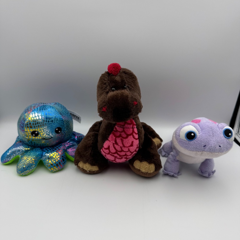Plush Toy Lot Octopus Dinosaur‎ Lizard Stuffed Animal Kids Gift Bundle